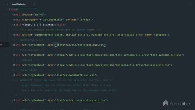 08 - Integrando la plantilla AdminLTE manualmente en Laravel 5.4 смотреть онлайн