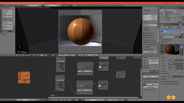 Создание реалистичного материала дерева в Blender (Cycles) ★★★ смотреть онлайн