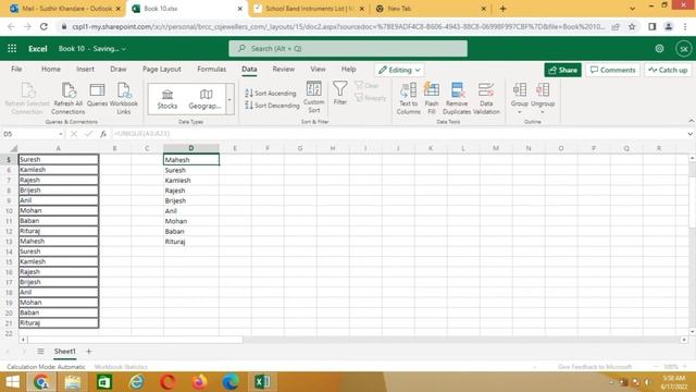 How to Get Unique Value In excel Office 365 |Unique Function смотреть онлайн