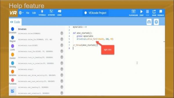 Getting Started with VEXcode VR Python