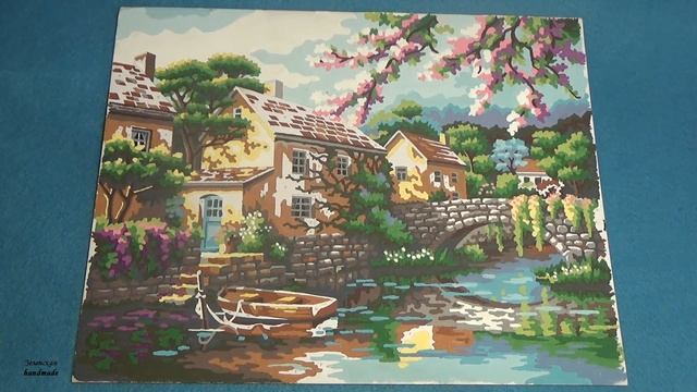Я НАЧАЛА РАСКРАШИВАТЬ. Часть 8. Раскраска по номерам. Dimensions. Village canal. Paint works. смотреть онлайн