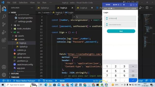 #2 How to make Login Screen in React native and validate from live server # 2 in hindi смотреть онлайн