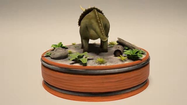 Cоздание динозавра | Трицератопс | 3D Max смотреть онлайн