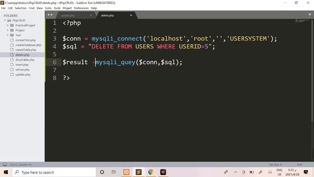 PHP Course in Arabic (2021) || PHP MySQL CRUD [#9] || Delete Data From MySQL Using PHP смотреть онлайн