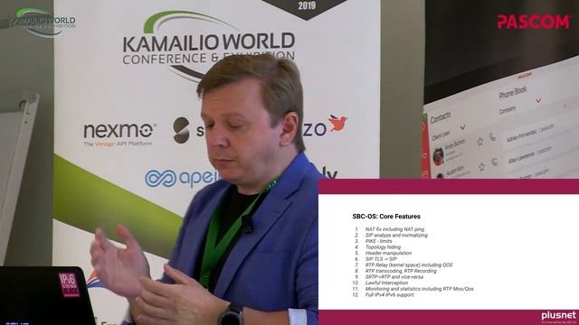 Kamailio World 2019: PluSBC+ (SBC OS) – SBC based on Kamailio and RTPEngine смотреть онлайн