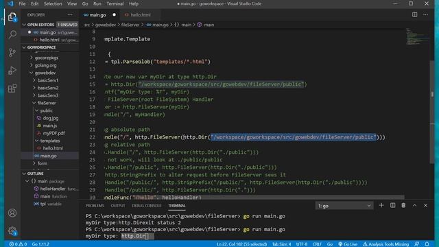Serving Files from Golang Web Server - Golang Web Dev смотреть онлайн