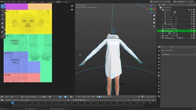 ВСЕ ШАГИ! Качественная одежда для симс4 от начала до конца. Вся обработка в ОДНОМ blender 3.3. смотреть онлайн