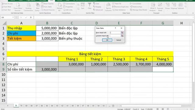 Excel 71 - Cách sử dụng Data Table một biến смотреть онлайн