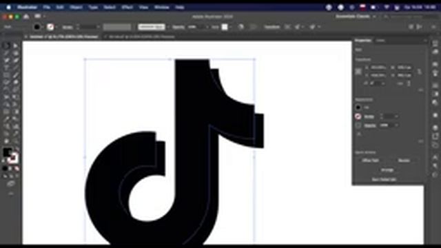Как нарисовать логотип TikTok в AI? Учимся делать 3D эффект - анаглиф смотреть онлайн