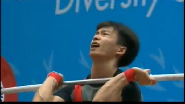 DPRK TV. 17th Asian Games. Weightlifting (men, 56kg) 