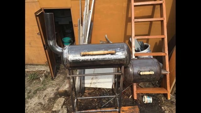 Мангал своими руками. Мангал из газового баллона. Коптильня смокер смотреть онлайн