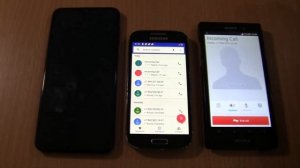 Incoming call & Outgoing call at the Same Time Samsung Galaxy A30s+S4 mini android 11+Sony Xperia