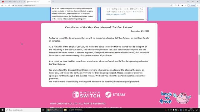 Are Xbox games going to be censored now too? Gal*Gun Returns Xbox One release cancelled смотреть онлайн