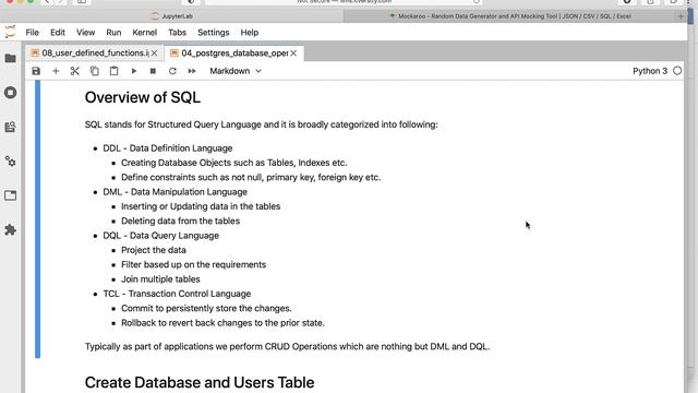 Mastering Python - Performing Database Operations - Overview of SQL смотреть онлайн
