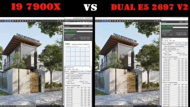SO SÁNH RENDER : Intel Corre i9 7900x vs Dual Xeon E5 2697 v2 смотреть онлайн