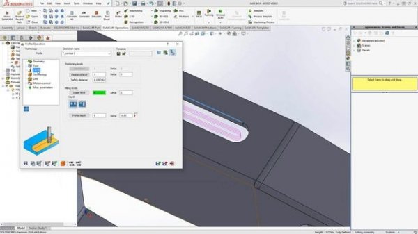 SolidCAM - Introductory Video 06 - Profile Toolpath
