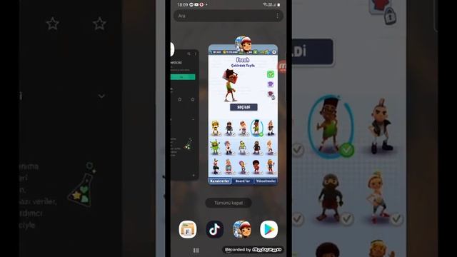 Subway Surfers da bugla bütün karakterleri aldım смотреть онлайн