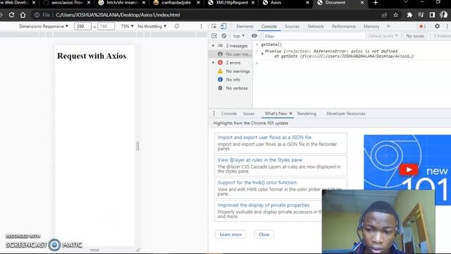 Making An HttpRequest With Axios смотреть онлайн
