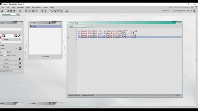 Урок - Создание игрока и его стрельбы - Game Maker Studio 2 смотреть онлайн