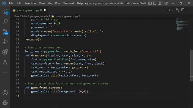 How to create a keyboard jumping words using Python PyGame library-python libraries tutorial смотреть онлайн