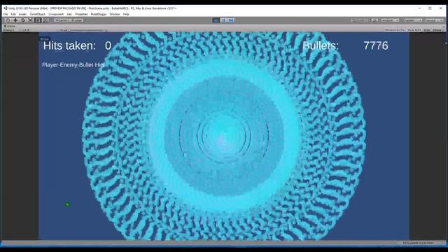 Bullet Hell/Shmup Engine Tech Demo - 10.000 bullets + player collision смотреть онлайн