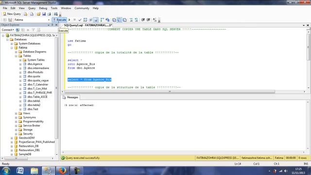 Copie d'une table dans SQL Server смотреть онлайн