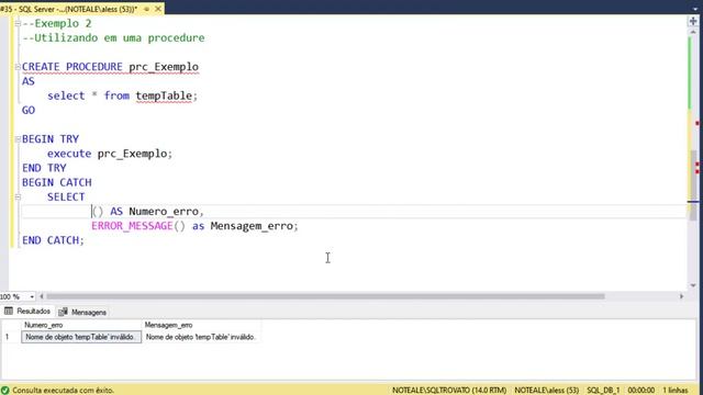 SQL SERVER - 35 - TRY ... CATCH - Tratamento de erros no SQL смотреть онлайн