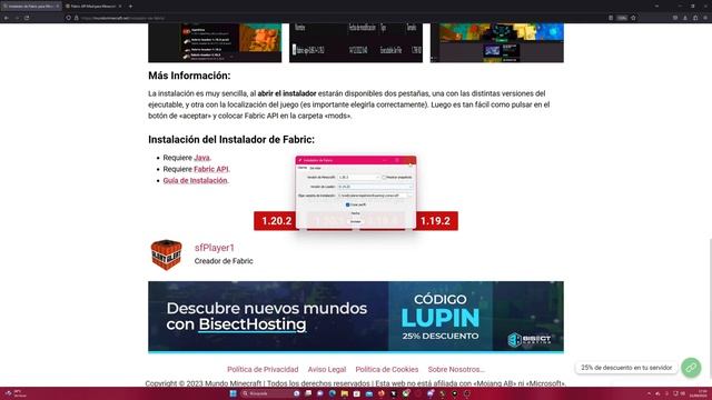 ASÍ PUEDES INSTALAR FABRIC en la ÚLTIMA VERSIÓN de Minecraft 1.20.2 | INSTALAR MODS de FABRIC смотреть онлайн