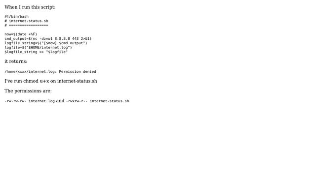 Unix & Linux: Bash script returns permission denied message смотреть онлайн