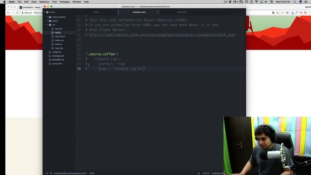 How to Write custom snippets in Atom editor ? смотреть онлайн