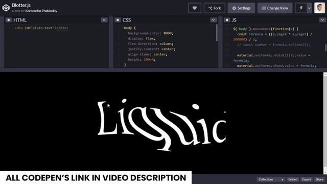 All 3 Staggering Text Effects using Blotter.js with Codepen's Link смотреть онлайн