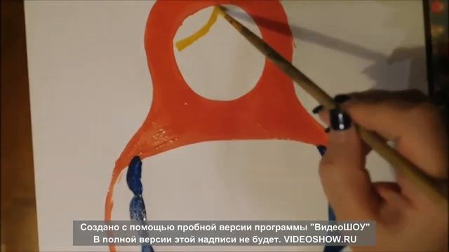 Видеоурок по изобразительному творчеству "Матрешка - символ России" смотреть онлайн