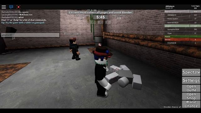 Прокси в лобби в roblox "Stop, it Slender!" смотреть онлайн