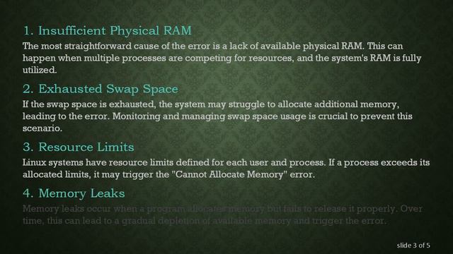 Understanding the "Cannot Allocate Memory" Error in Ubuntu смотреть онлайн