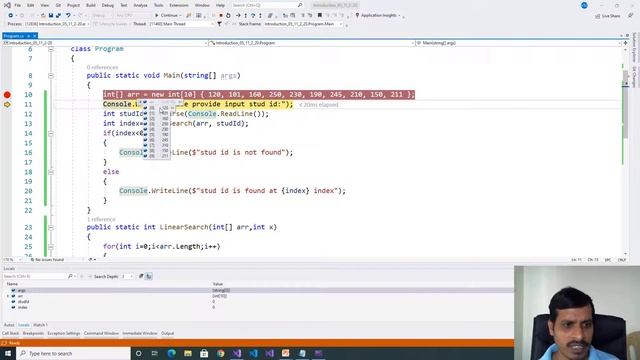 2 - Linear Search Algorithm Code in C# смотреть онлайн