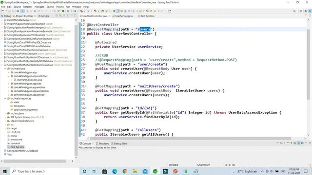 Spring Boot Restful CRUD Example with Oracle Database | REST API CRUD example with Oracle Database смотреть онлайн