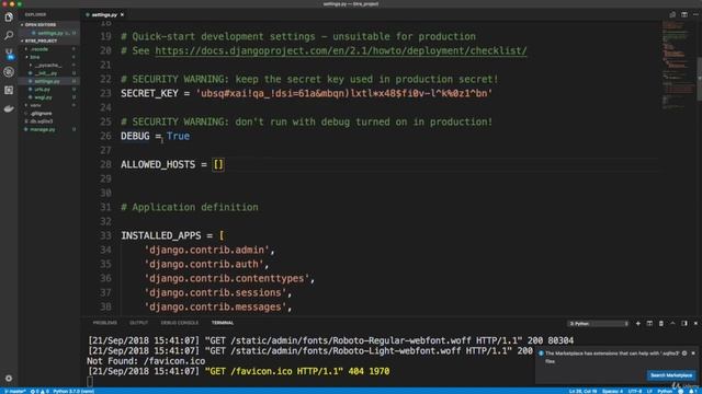 Python DjangoDevToDeploymentProjectBasedCourse-ExploringTheInitial Files&RunningThe Server-Video11 смотреть онлайн