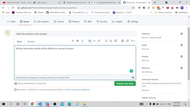 102. Code Review va GitHub repodagi issuelar haqida смотреть онлайн