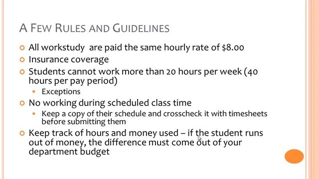 Workstudy Supervisor Training смотреть онлайн