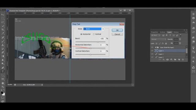 Шаблон для шапки YouTube CS6 Photoshop смотреть онлайн