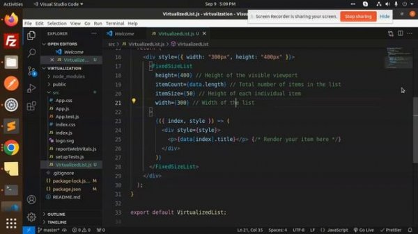React Virtualization #1 Render Large Lists Efficiently with react-window