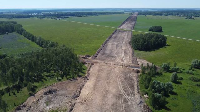 Строительство трассы М-12 [3 этап] около с. Ковардицы - -19.06.2021- - смотреть онлайн