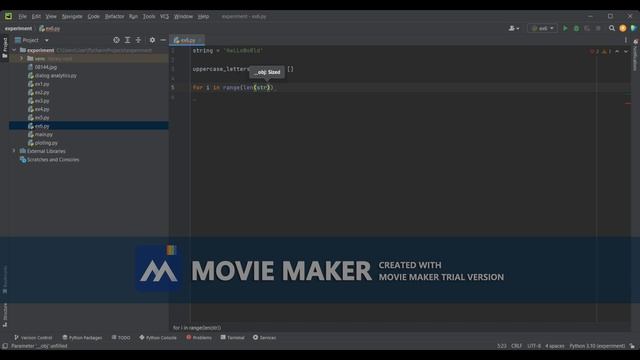 Find uppercase letters indices with for loop смотреть онлайн