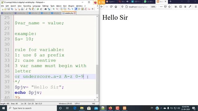 PHP Variable | How to declare & Initialize variable in PHP | Rules for declaring variables in PHP смотреть онлайн