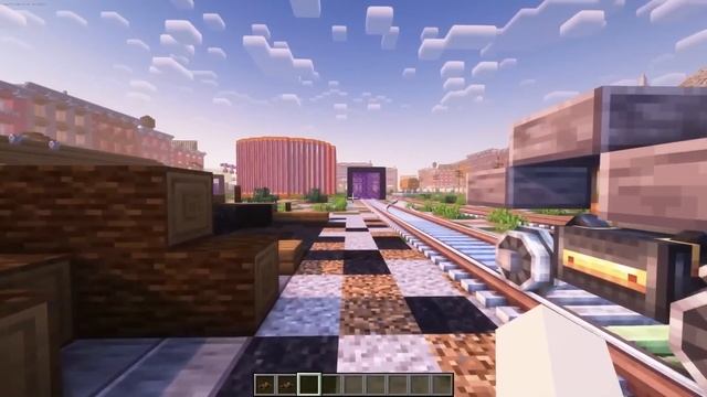 REAL Cargo Crane 360° for Trains Create Mod in Minecraft смотреть онлайн