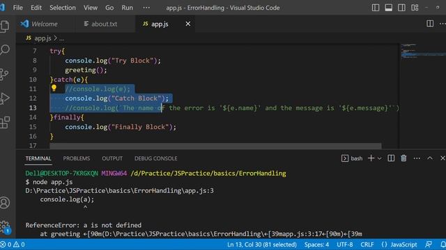 JavaScript Error Handling Practical | Part-1 смотреть онлайн