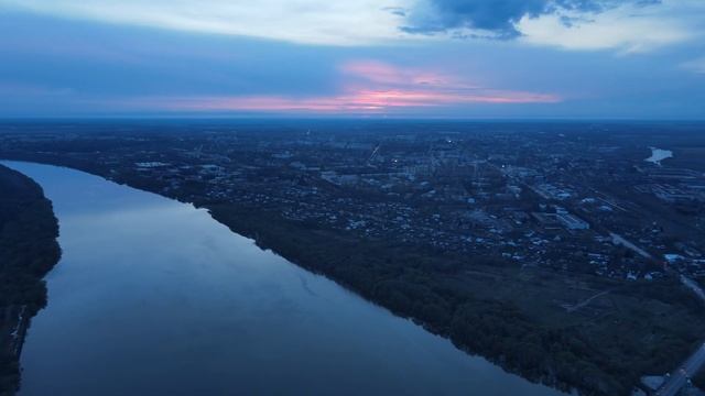 Река Ока, Коломна, аэросъемка / Woodju - Vacuum / Oka river, sunset, Kolomna, 4k drone footage. смотреть онлайн