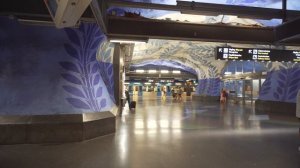 Sweden, Stockholm, subway ride from Central Station to Solna Centrum, 9X escalator