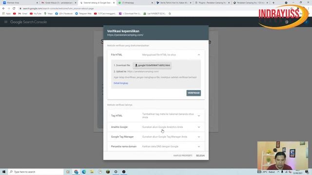 CARA VERIFIKASI DOMAIN MENGGUNAKAN WEBMASTER TOOLS || GOOGLE SEARCH CONSOLE UNTUK PEMULA смотреть онлайн