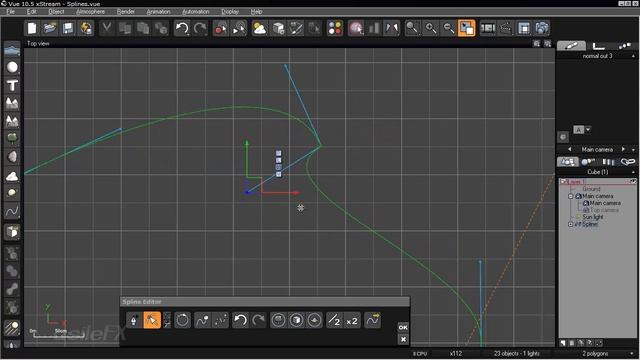Spline Tangent Tools in Vue смотреть онлайн